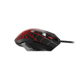 Xtech XTM-M520SM ratón Juego Ambidiestro USB tipo A Óptico 2400 DPI, Negro, Rojo