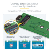 StarTech.com Caja USB 3.0 (5Gbps) a SSD M.2 de Aluminio con UASP - Negro - SATA NGFF M.2 con B Key y B+M Key - Caja Port