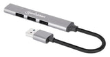 Manhattan Hub USB-A de 4 puertos, 4x USB-A (1x 5 Gbps USB 3.0 + 3x 480 Mbps USB 2.0), Alimentado por USB (no requiere alimentación externa), aluminio hubs de interfaz USB 3.2 Gen 1 (3.1 Gen 1) Type-A USB 2.0 3 1