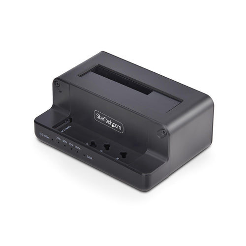 StarTech.com Clonador NVMe M.2 a SATA de 2.5/3.5 - Dock Duplicador Autónomo de 2 Bahías para SSD - Bidireccional NVMe a 