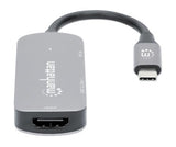 Manhattan Hub/dock USB-C, puertos (3): HDMI, USB-A y USB-C, con Power Delivery (PD) 100 W- requiere cargador USB-C exter