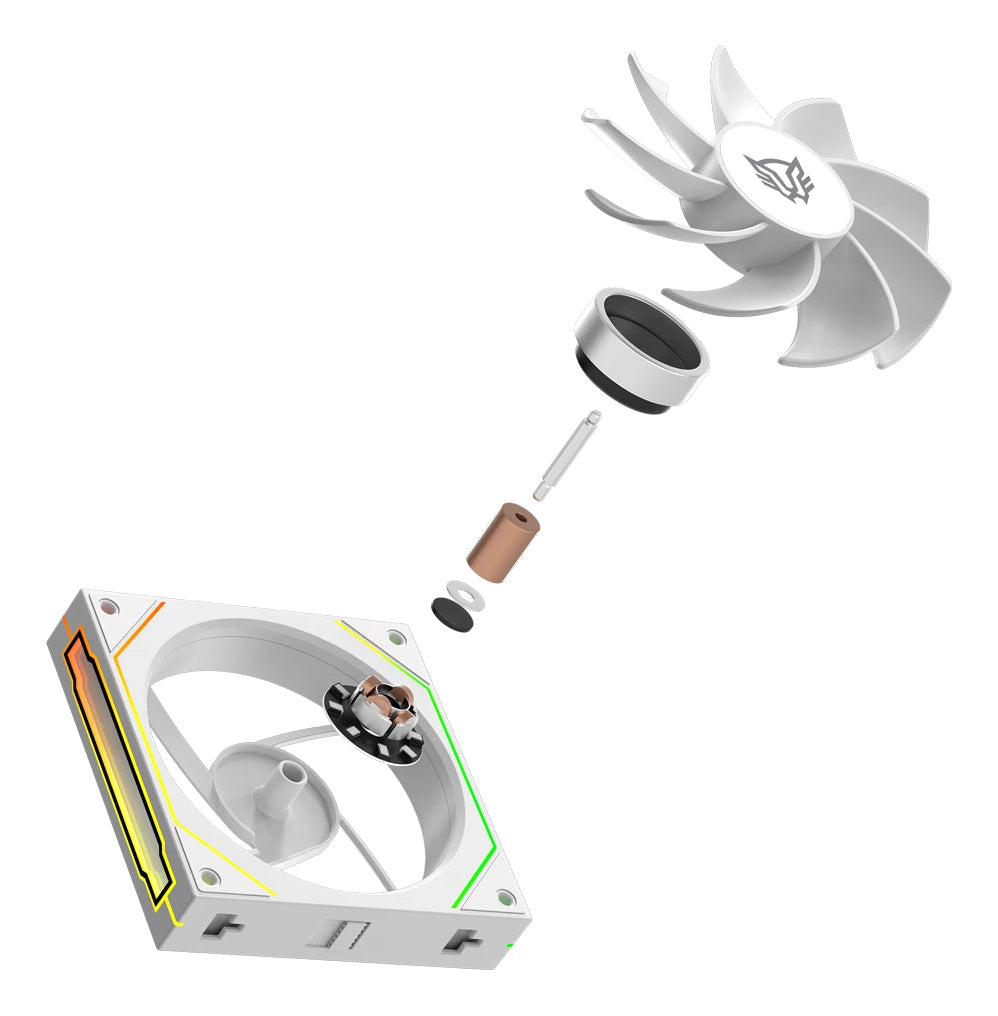 Balam Rush Eolox Link-R EXL95R Gabinete de la computadora Ventilador 12 cm Blanco