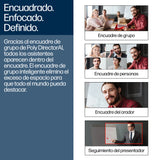 HP Poly Cámara inteligente Poly Studio E60 4K con zoom óptico de 12 aumentos y MPTZ Cámaras de videoconferencia 8 MP 8 M
