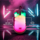 MOUSE VORAGO START THE GAME MO-505 ALAMBRICO RGB NEON HASTA 7,200 DPIS USB TRASPARENTE