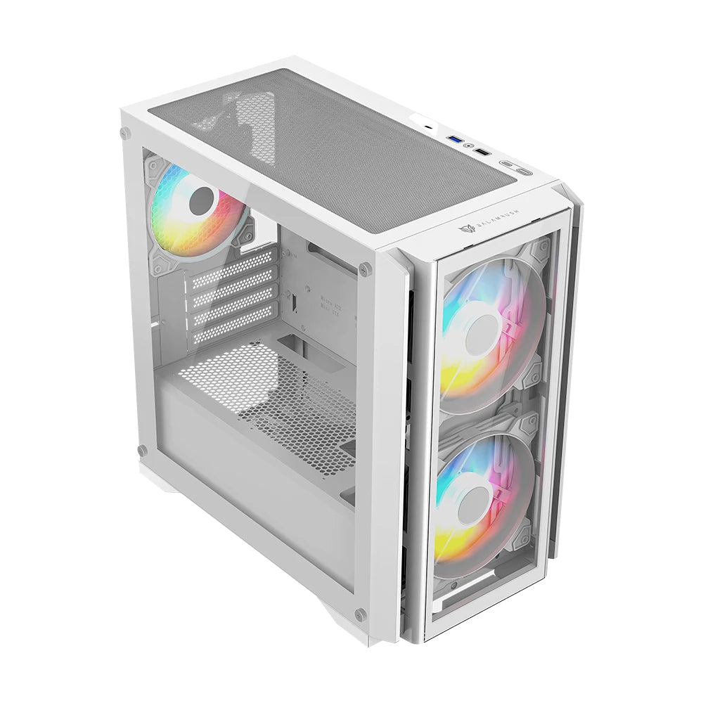 Balam Rush Carbono Crystal 4000C Carcasas ordenador Mini Tower PC No
