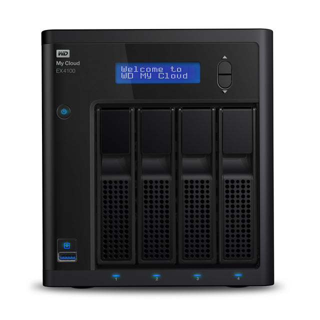 Western Digital My Cloud EX4100, 24TB NAS Escritorio Marvell Armada 388 2 GB DDR3 Unidad de disco duro My Cloud OS Negro
