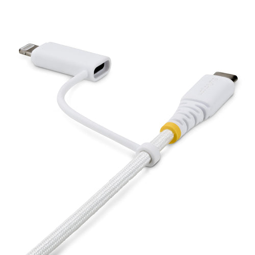 StarTech.com Cable de Carga USB-C de 1m con Adaptador Lightning - Cable Cargador USB Tipo C - 30W/60W(3A) - Cable Tipo C