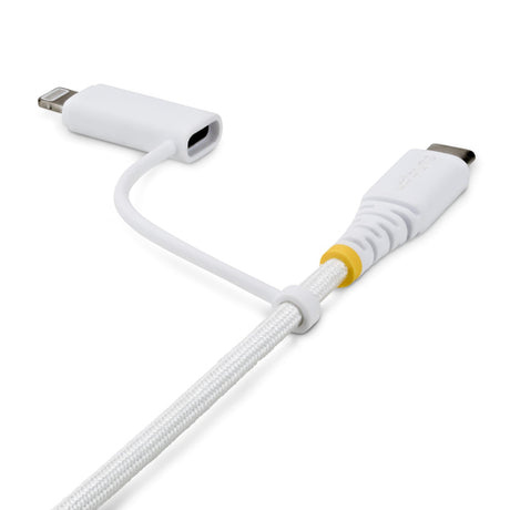 StarTech.com Cable de Carga USB-C de 2m con Adaptador Lightning - Cable Cargador USB Tipo C - 30W/60W(3A) - Cable Tipo C