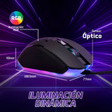Vorago MO-504 ratón Juego mano derecha USB tipo A Óptico 6400 DPI