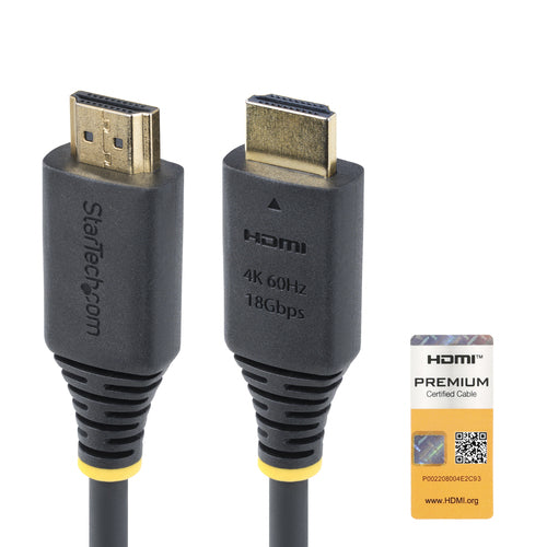 StarTech.com Cable HDMI Premium Certificado de Alta Velocidad de 2m - 4K 60Hz - 144Hz - UHD - HDR10/HDCP 2.2/ARC - 18Gbp