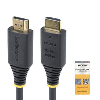 StarTech.com Cable HDMI Premium Certificado de Alta Velocidad de 3m - 4K 60Hz - 144Hz - UHD - HDR10/HDCP 2.2/ARC - 18Gbp