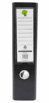 Techmakro KITCARP20NG carpeta de cartón Carta Negro, Anillo D, Almacenamiento, Cloruro de polivinilo (PVC)