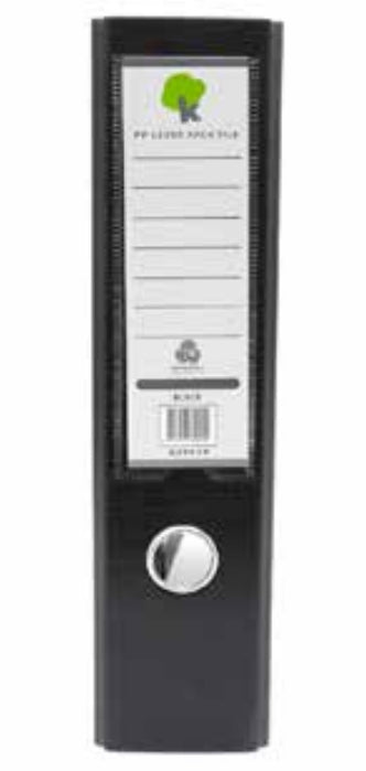 Techmakro KITCARP20NG carpeta de cartón Carta Negro, Anillo D, Almacenamiento, Cloruro de polivinilo (PVC)