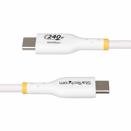 StarTech.com Cable de Carga para Portátil USB-C de 3m - Cable USB Tipo C USB 2.0 para Portátil - Blanco - Cable con Cert