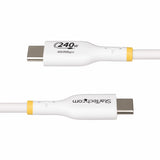 StarTech.com Cable de Carga para Portátil USB-C de 2m - Cable USB Tipo C USB 2.0 para Portátil - Blanco - Cable con Cert