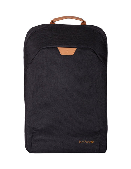TechZone TZLBP56W-N mochila City backpack Negro Tereftalato de polietileno (PET), Compartimento del portátil
