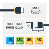 StarTech.com Cable USB-C de 1m con Llave Adaptador (Dongle) a USB-A - Cable Híbrido USB Tipo C a USBC (10Gbps y PD de 100W) o USBA (5Gbps) - Ideal Para Docking Stations Híbridas Cable USB 3.2 Gen 2 (3.1 Gen 2) USB C USB C Macho