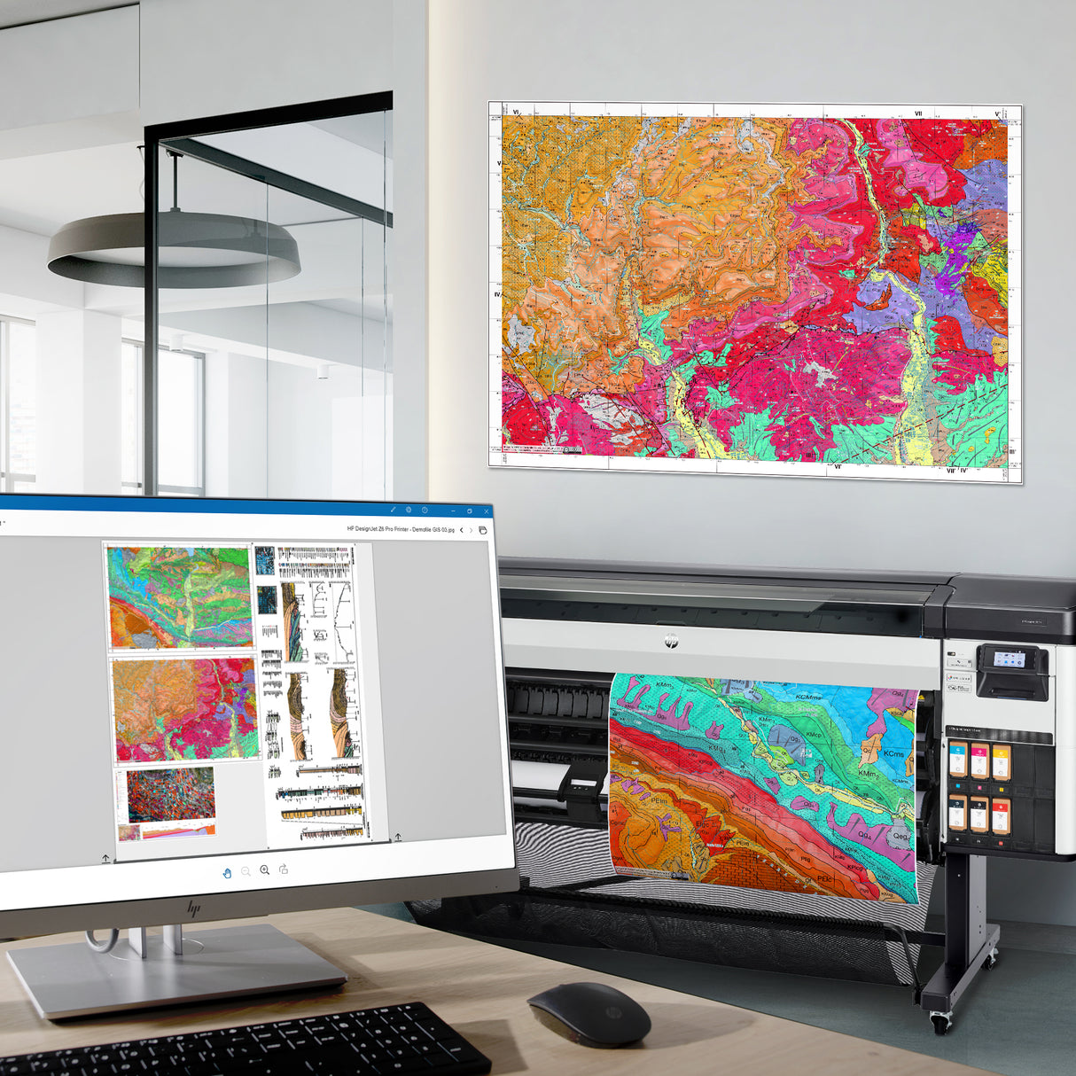 HP Designjet Impresora Z6 Pro de 64 pulgadas, Inyección de tinta térmica, 2400 x 1200 DPI, TIFF
