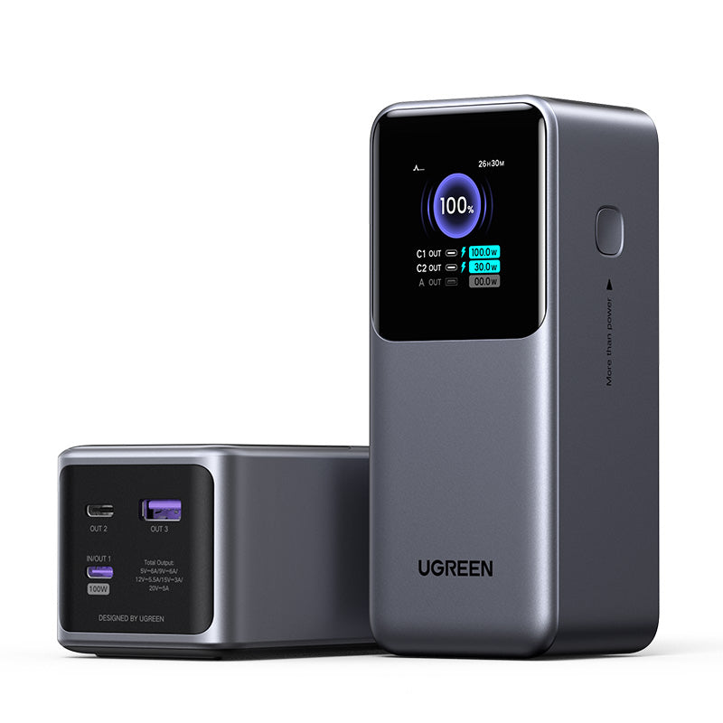 Ugreen 20000mAh 130W Fast Charging Powerbank Litio Gris