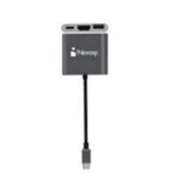 Nextep NE-446E base para portátil y replicador de puertos USB 3.2 Gen 1 (3.1 Gen 1) Type-C Gris