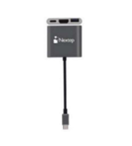 Nextep NE-446E base para portátil y replicador de puertos USB 3.2 Gen 1 (3.1 Gen 1) Type-C Gris
