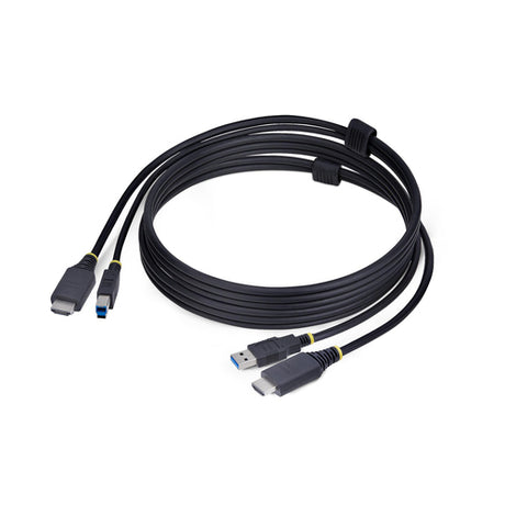 StarTech.com Cable KVM HDMI y USB 3.0 5Gbps de 1,8m - 4K 60Hz - Cable Combo HDMI 2.0 y USB para Switch Conmutador KVM Ca