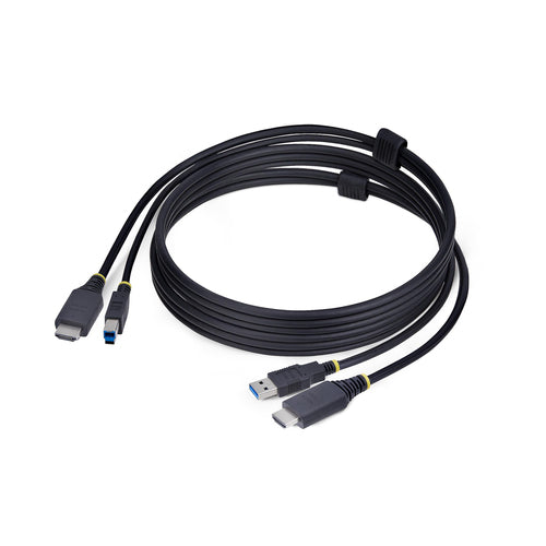 StarTech.com Cable KVM HDMI y USB 3.0 5Gbps de 1,8m - 4K 60Hz - Cable Combo HDMI 2.0 y USB para Switch Conmutador KVM Ca
