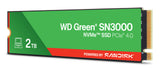 WD SSD Interno Green SN3000 2TB M.2 2280 NVMe PCIe Gen4, 5000 MB/s Lectura, 4200 MB/s Escritura
