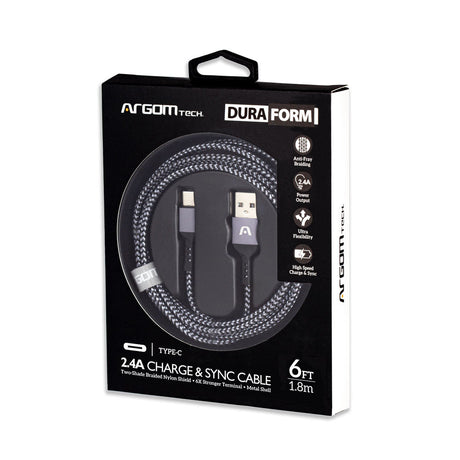 ArgomTech ARG-CB-0025BK cable USB USB 2.0 1.8 m USB C USB A Negro, 0.48 Gbit/s