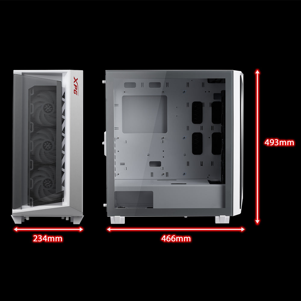 XPG CRUISER Torre Media Blanca carcasas ordenador SPCC Midi Tower PC Blanco
