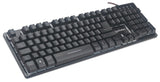 Manhattan Teclado gaming — Edición Base Metálica Teclado Juego Alámbrico USB QWERTY