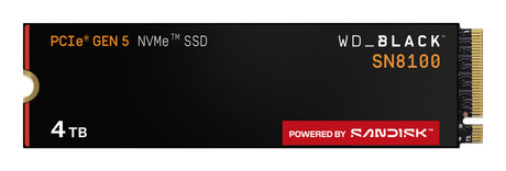 WD SSD Interno Black SN8100 4TB M.2 2280 NVMe, Lectura 14900MB/s, Escritura 14000MB/s