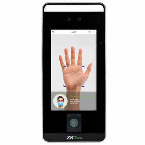 ZKTeco SpeedFace-V5L[QR] Terminal de reconocimiento facial Negro, Plata, Lector de código de acceso, Lector de chip/tarj