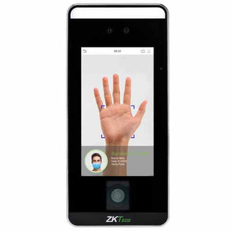 ZKTeco SpeedFace-V5L[QR] Terminal de reconocimiento facial Negro, Plata, Lector de código de acceso, Lector de chip/tarj