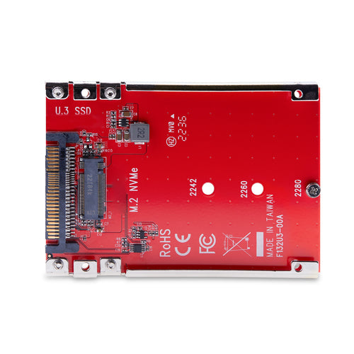 StarTech.com Adaptador M.2 a U.3 para SSDs M.2 NVMe - Conversor Adaptador de Host de Unidad M.2 PCIe a U.3 de 2,5 (SFF-T