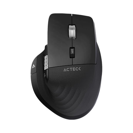 Acteck Virtuos Pro MI780 ratón Oficina Diestro RF inalámbrico + bluetooth Óptico 3200 DPI, Negro
