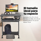 Manhattan Escritorio compacto para computadora, con bandeja deslizable para teclado Computadora Derecho Oficina en casa 