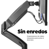 Manhattan Soporte doble de sobremesa para TV/monitores (Articulado con muelle), para pantallas de 10" a 27", fijación co