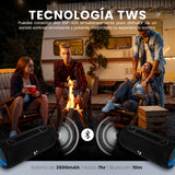 BOCINA VORAGO BSP-430 BLUETOOTH / USB / AROS LUZ RGB / TWS / 26W RMS CON HASTA 7 HRS AUTONOMIA TERMINADO EN TELA