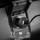 Cargador para Auto Vorago 1xUSB 2.0, Cable Micro USB 2.4A Negro