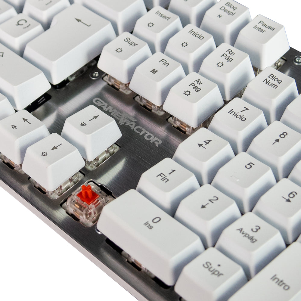 Teclado Gaming GAME FACTOR KBG400-WH-RD