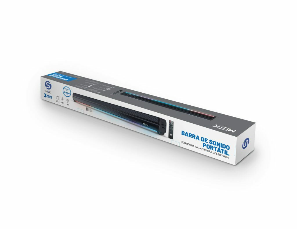 Misik MSB555 altavoz para barra de sonido Negro, 6000 W, Azul, Verde | Altavoces soundbar