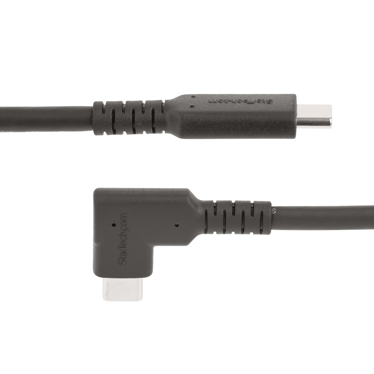 StarTech.com Cable USB-C de 1m - Acodado - USB 10 Gbps - Entrega de Alimentación de 100W (5A) - Modo Alt. de DP 8K 60 Hz