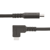 StarTech.com Cable USB-C de 1m - Acodado - USB 10 Gbps - Entrega de Alimentación de 100W (5A) - Modo Alt. de DP 8K 60 Hz