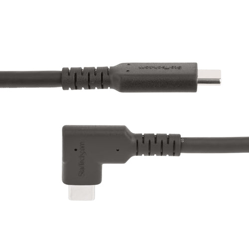 StarTech.com Cable USB-C de 1m - Acodado - USB 10 Gbps - Entrega de Alimentación de 100W (5A) - Modo Alt. de DP 8K 60 Hz