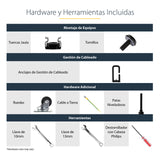 StarTech.com Rack 12U Móvil de Marco Abierto de 4 Columnas para Servidores - Rack de Cuatro Columnas de 19 Pulgadas para