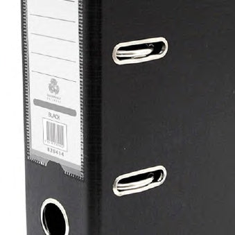 Techmakro KIT-82941 carpeta Cartón, Cloruro de polivinilo (PVC) Negro Carta, Folder de archivo convencional, Mate, 650 h