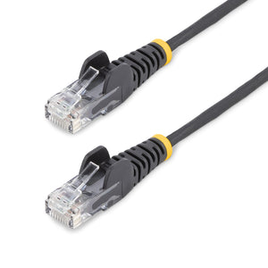 StarTech.com Cable de Red Ethernet CAT6 Delgado sin Enganches Negro de 10m - Cable RJ45 Snagless Slim de 28AWG - Alambre
