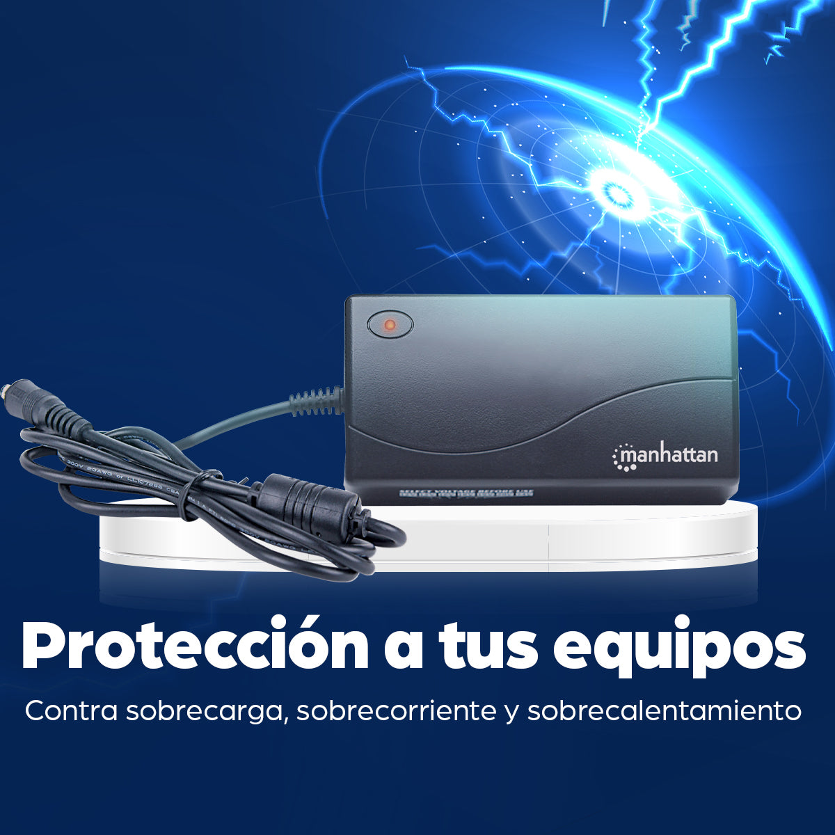 Manhattan Adaptador Universal de Corriente adaptadores e inversores de corriente Portátil Interior CA a CC 100 - 240 V