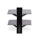 StarTech.com 2B-WALL-MOUNT-SHELF Estantes para equipos av Negro Vidrio 250 mm